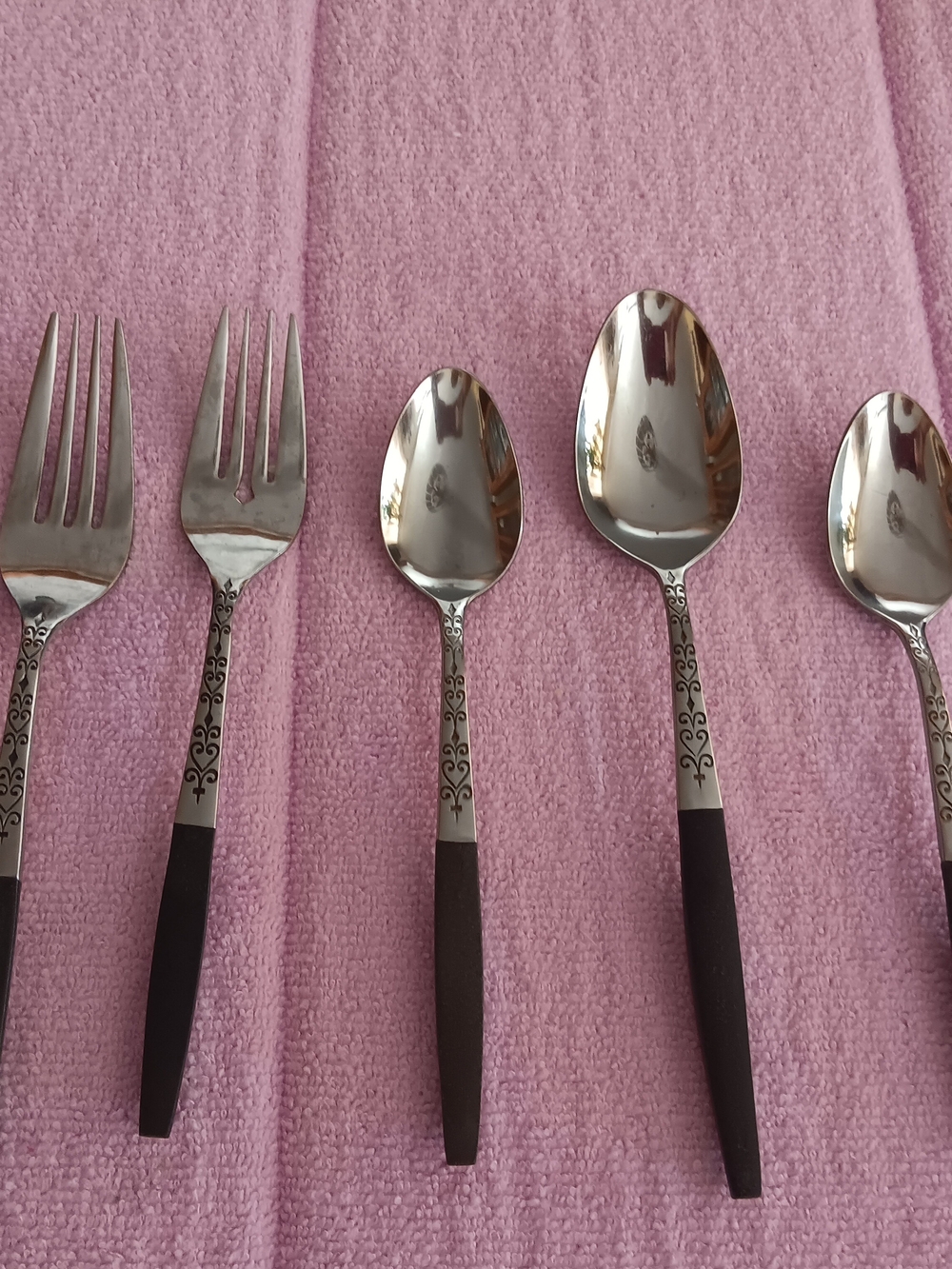 Set Of 5 vintage  Interpur Stainless Steel